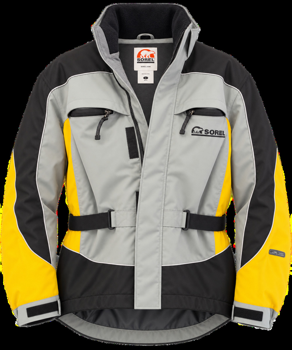 Sorel Men's Grey Yellow Black Winter Ski Snowboard Jacket Size L